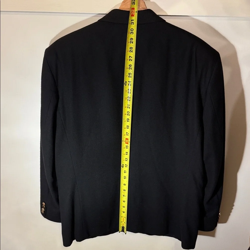 Vintage Men’s Oscar de la Renta Wool Sports Coat Suit Jacket Black Gold Size XL